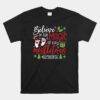 NICU Nurse Believin Magic Of Tiny Mistletoe Christmas Unisex T-Shirt