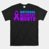 National Recovery Month Purple Ribbon Unisex T-Shirt