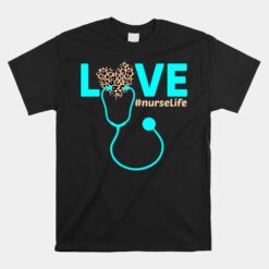 Nurse Life Rn Lpn Cna Healthcare Leopard Nurse Week 2023 Unisex T-Shirt