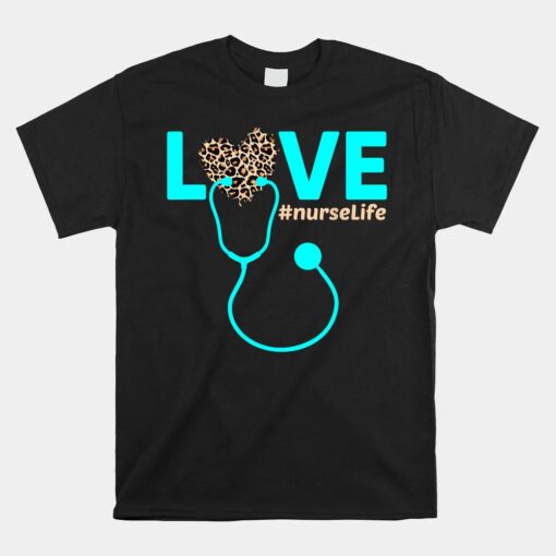 Nurse Life Rn Lpn Cna Healthcare Leopard Nurse Week 2023 Unisex T-Shirt