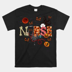 Nurse Stethoscope Nurse Pumpkin Skull Halloween Unisex T-Shirt