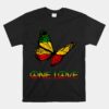 One Love Butterfly Rasta Reggae Peace Rastafari Roots Unisex T-Shirt