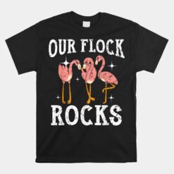 Our Flock Rocks Flamingo Family Group Vacation Matching Unisex T-Shirt