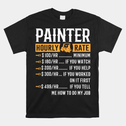 Painter Hourly Rate Unisex T-Shirt