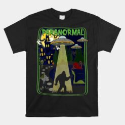 Paranormal Bigfoot Loch Ness Mothman Aliens Unisex T-Shirt