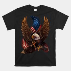 Patriotic American Design With Eagle And Flag Unisex T-Shirt