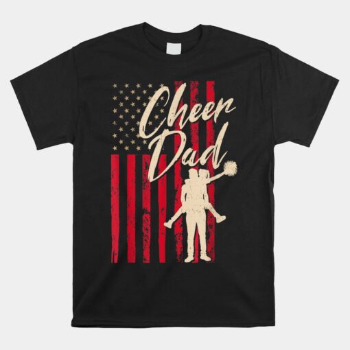 Patriotic American Flag Cheer Dad Unisex T-Shirt