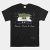 Peace Love And Joy Christmas Vintage Airstream Camper Streamin Unisex T-Shirt