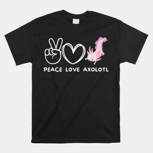 Peace Love Axolotl Retro Axolotl Unisex T-Shirt