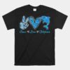 Peace Love Dolphins Funny Dolphin Unisex T-Shirt
