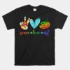 Peace Love Painting Palette Unisex T-Shirt