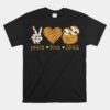 Peace Love Sloth Unisex T-Shirt Hand Sign Heart Sloth Unisex T-Shirt