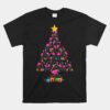 Pink Flamingo Christmas Tree Cute Flamingos Unisex T-Shirt