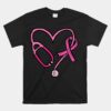 Pink Stethoscope Nurse Medical Breast Cancer Awareness Unisex T-Shirt