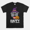 Pitbull Witch Happy Howl O Ween Pumpkin Halloween Unisex T-Shirt