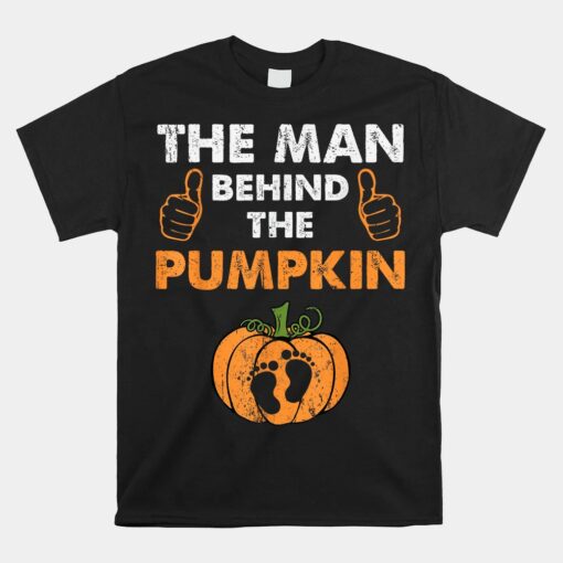 Pregnancy Baby Shower Man Behind The Pumpkin Unisex T-Shirt