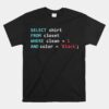 Programmer Sql Query Geek Database Coding Unisex T-Shirt