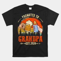 Promoted To Grandpa Est 2024 New Grandpa Unisex T-Shirt