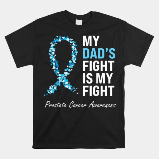 Prostate Cancer Awareness Light Blue Ribbon Dad Survivor Unisex T-Shirt