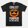 Pumpkin Face Patch Halloween Unisex T-Shirt