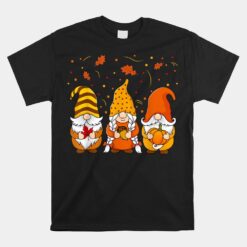 Pumpkin Gnomes Fall Autumn Cute Halloween Thanksgiving Unisex T-Shirt