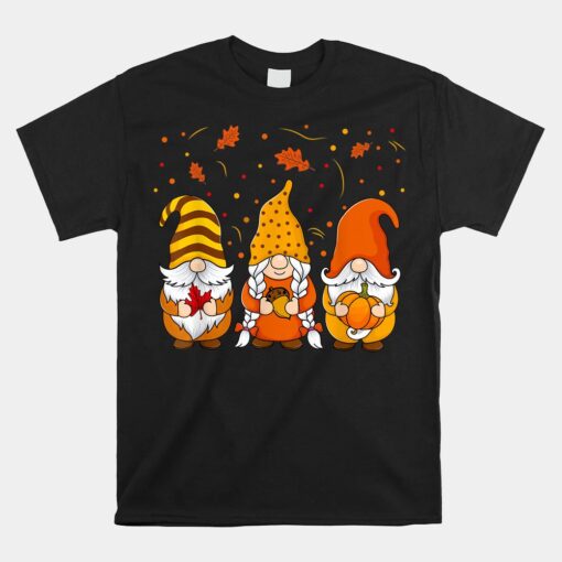 Pumpkin Gnomes Fall Autumn Cute Halloween Thanksgiving Unisex T-Shirt