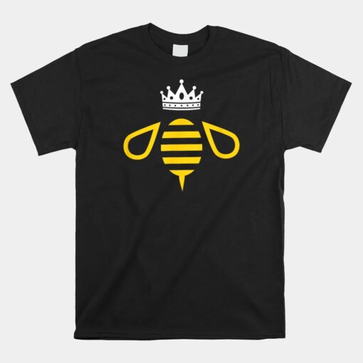 Queen B Queen Bee With A Crown And Bumblebee Unisex T-Shirt