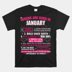 Queens Are Born In January Unisex T-Shirt