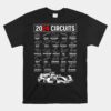 Racing Circuit Track Car Fan Race Lover 2024 Calendar Unisex T-Shirt