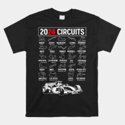 Racing Circuit Track Car Fan Race Lover 2024 Calendar Unisex T-Shirt