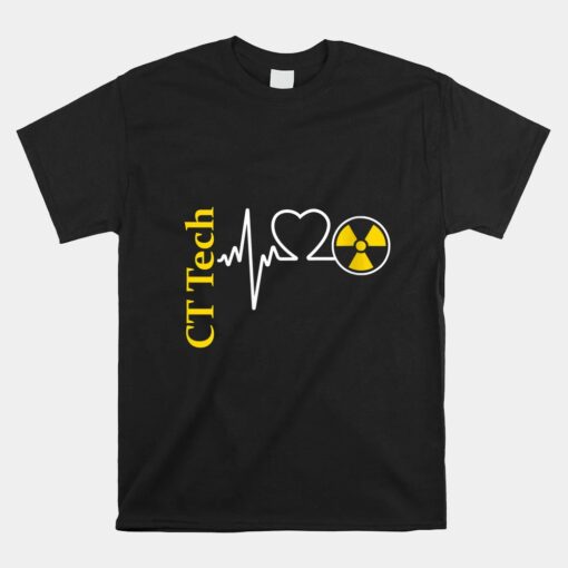 Radiology CT Tech Nuclear Radiation Heartbeat EKG Pulse Unisex T-Shirt