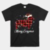 Red Plaid Buffalo Corgi Merry Christmas Pajamas Unisex T-Shirt