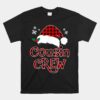 Red Plaid Cousin Crew Santa Hat Family Matching Christmas Unisex T-Shirt