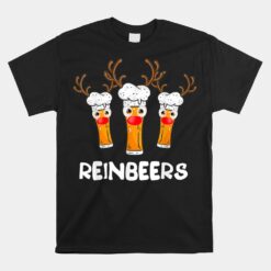 Reinbeers Funny Reindeer Beer Christmas Drinking Xmas Unisex T-Shirt