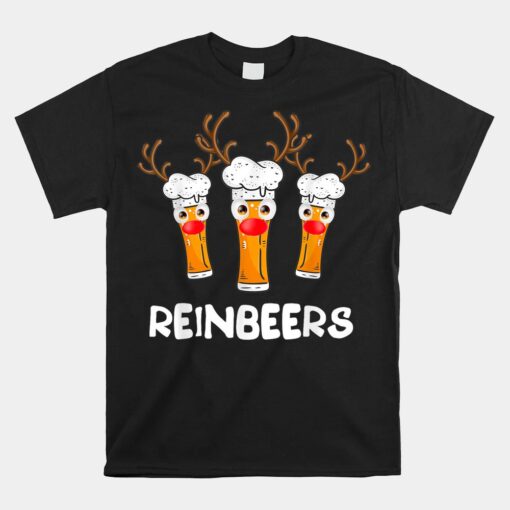 Reinbeers Funny Reindeer Beer Christmas Drinking Xmas Unisex T-Shirt