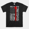 Retired Firefighter Fire Captain Retirement UAS Flag Unisex T-Shirt