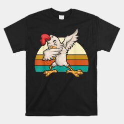 Retro Dabbing Rooste Funny Chicken Unisex T-Shirt