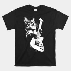 Rock Cat Playing Guitar Unisex T-Shirt