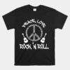 Rock'n Roll Unisex T-Shirt Peace Love Rock And Roll Unisex T-Shirt