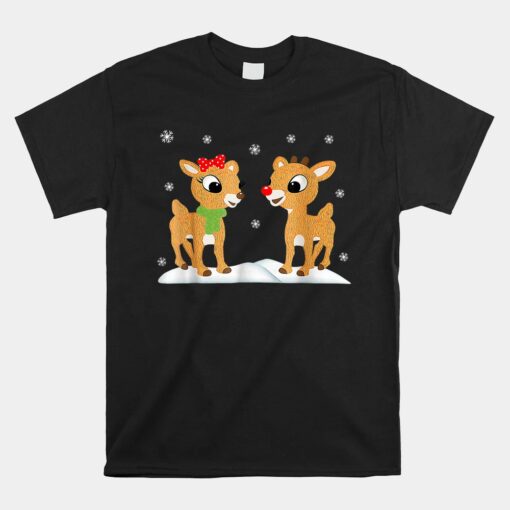 Rudolph And Clarice Vallentines Christmas Pajama Couple Unisex T-Shirt