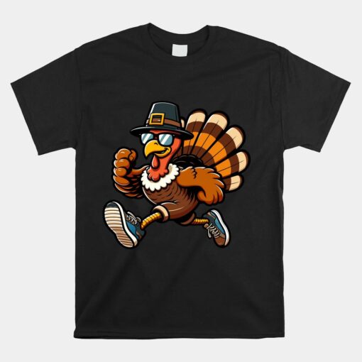 Running Turkey Turkey Trot Running Thanksgiving Unisex T-Shirt