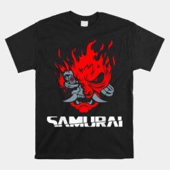 Samurai Japanese Demon Mask Edge Cyber Runners Punk Unisex T-Shirt