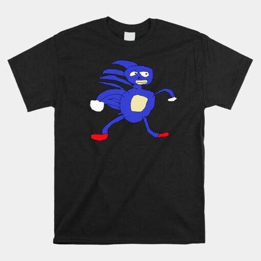 Sanic Hegehog Gotta Go Fast Sanik Paint Meme Unisex T-Shirt