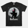 Santa Bigfoot Christmas Rock Roll Sasquatch Believe Unisex T-Shirt