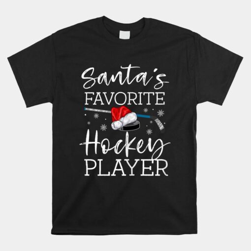 Santa's Favorite Hockey Player Funny Pajama Christmas