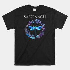 Sassenach Dragonfly Floral Flowers Unisex T-Shirt