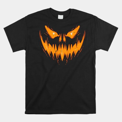 Scary Spooky Jack O Lantern Face Pumpkin Halloween Unisex T-Shirt