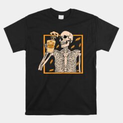 Skeleton Pumpkin Spice Latte Syrup Creamer Unisex T-Shirt