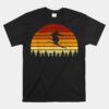 Skiing Gift For Skiers Vintage Sunset Unisex T-Shirt