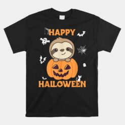 Sloth In Pumpkin Sloths Happy Halloween Unisex T-Shirt